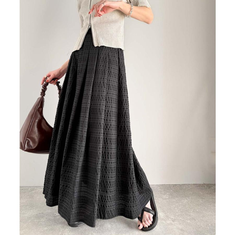 【 クラシカルエルフ classical elf 】 ボトムス スカート レディース ふんわり 愛され シルエット チェック レース サッカー素材 ジャガード | classicalelf | 10