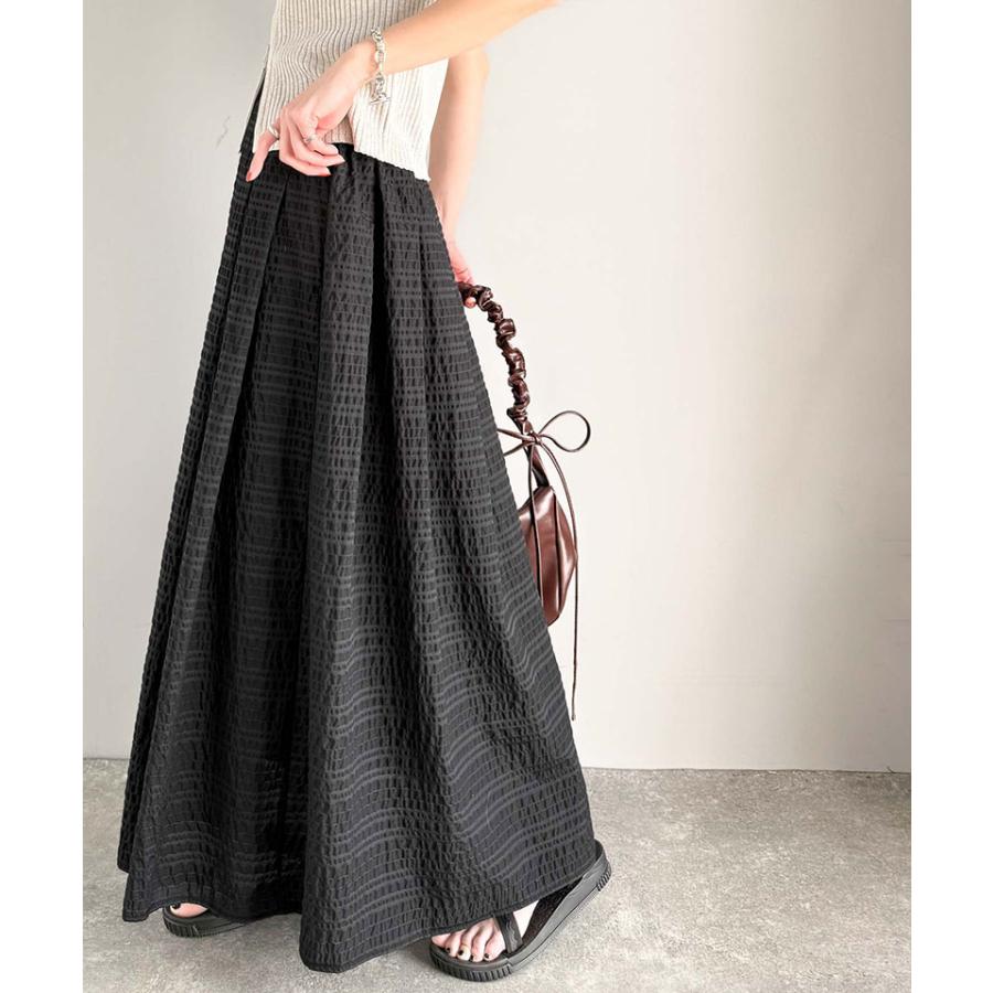 【 クラシカルエルフ classical elf 】 ボトムス スカート レディース ふんわり 愛され シルエット チェック レース サッカー素材 ジャガード | classicalelf | 11