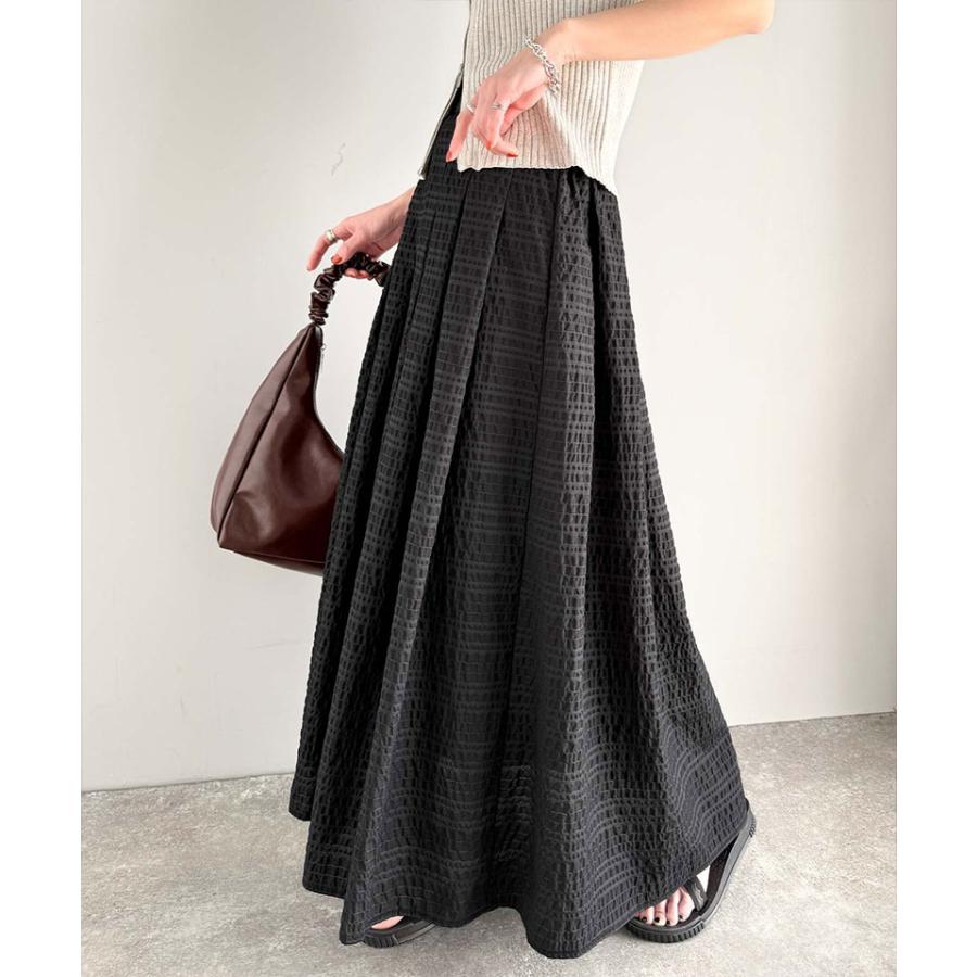【 クラシカルエルフ classical elf 】 ボトムス スカート レディース ふんわり 愛され シルエット チェック レース サッカー素材 ジャガード | classicalelf | 14