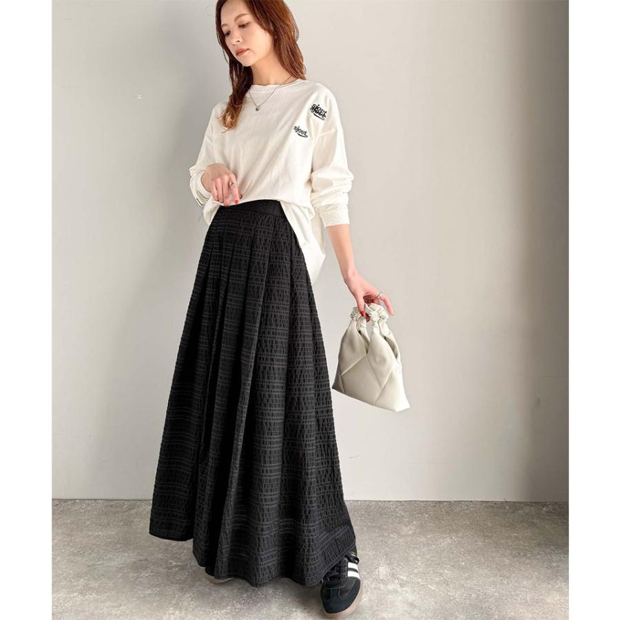 【 クラシカルエルフ classical elf 】 ボトムス スカート レディース ふんわり 愛され シルエット チェック レース サッカー素材 ジャガード | classicalelf | 15