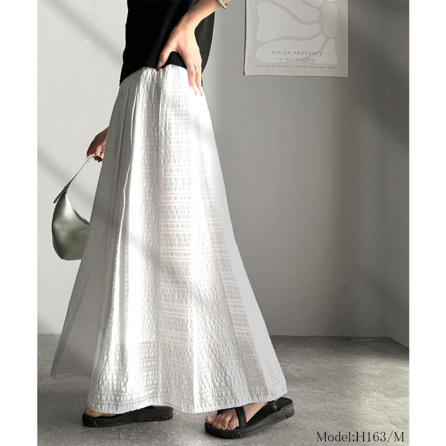 【 クラシカルエルフ classical elf 】 ボトムス スカート レディース ふんわり 愛され シルエット チェック レース サッカー素材 ジャガード | classicalelf | 02