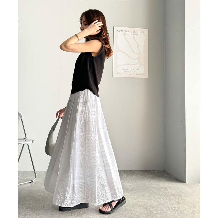 【 クラシカルエルフ classical elf 】 ボトムス スカート レディース ふんわり 愛され シルエット チェック レース サッカー素材 ジャガード | classicalelf | 05