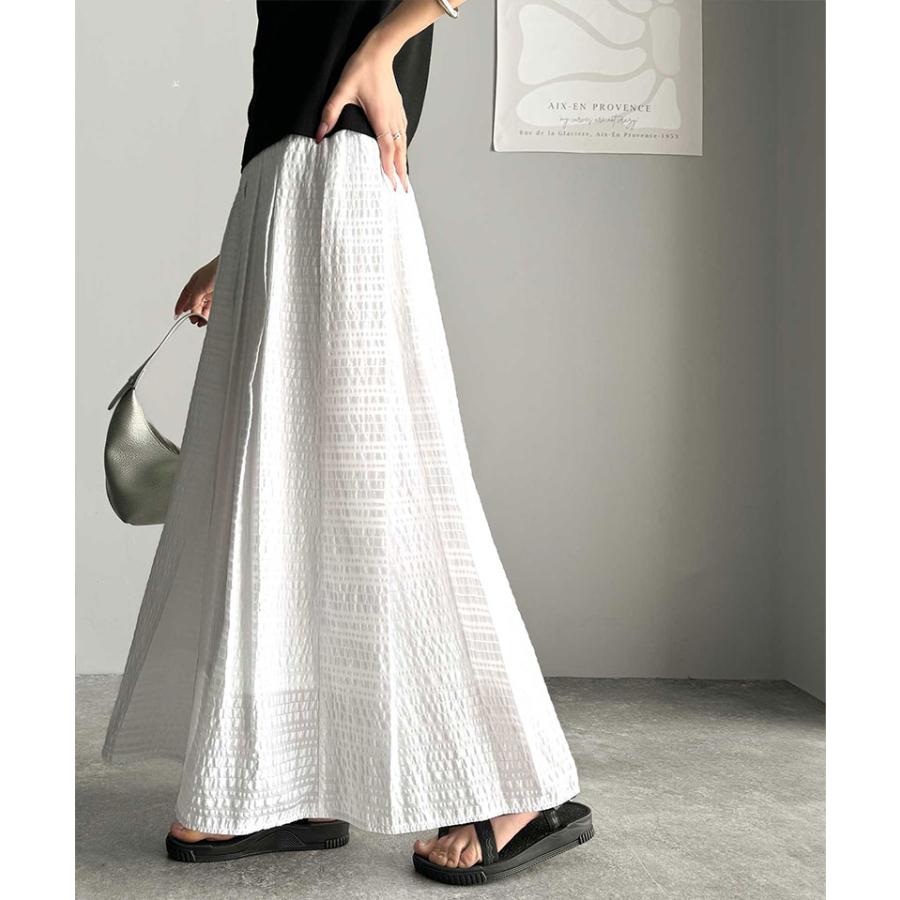 【 クラシカルエルフ classical elf 】 ボトムス スカート レディース ふんわり 愛され シルエット チェック レース サッカー素材 ジャガード | classicalelf | 06