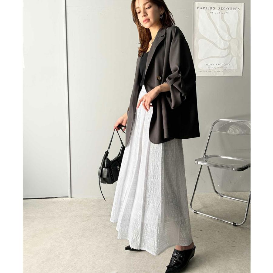 【 クラシカルエルフ classical elf 】 ボトムス スカート レディース ふんわり 愛され シルエット チェック レース サッカー素材 ジャガード | classicalelf | 08