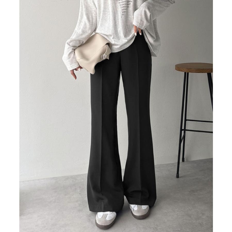 【 クラシカルエルフ classical elf 】ボトムス レディース 秋冬 パンツ 【UVカット・防しわ機能】 洗濯機 OK 美脚シルエット フレアパンツ | classicalelf | 10