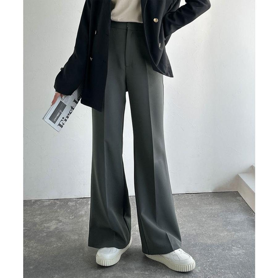 【 クラシカルエルフ classical elf 】ボトムス レディース 秋冬 パンツ 【UVカット・防しわ機能】 洗濯機 OK 美脚シルエット フレアパンツ | classicalelf | 12