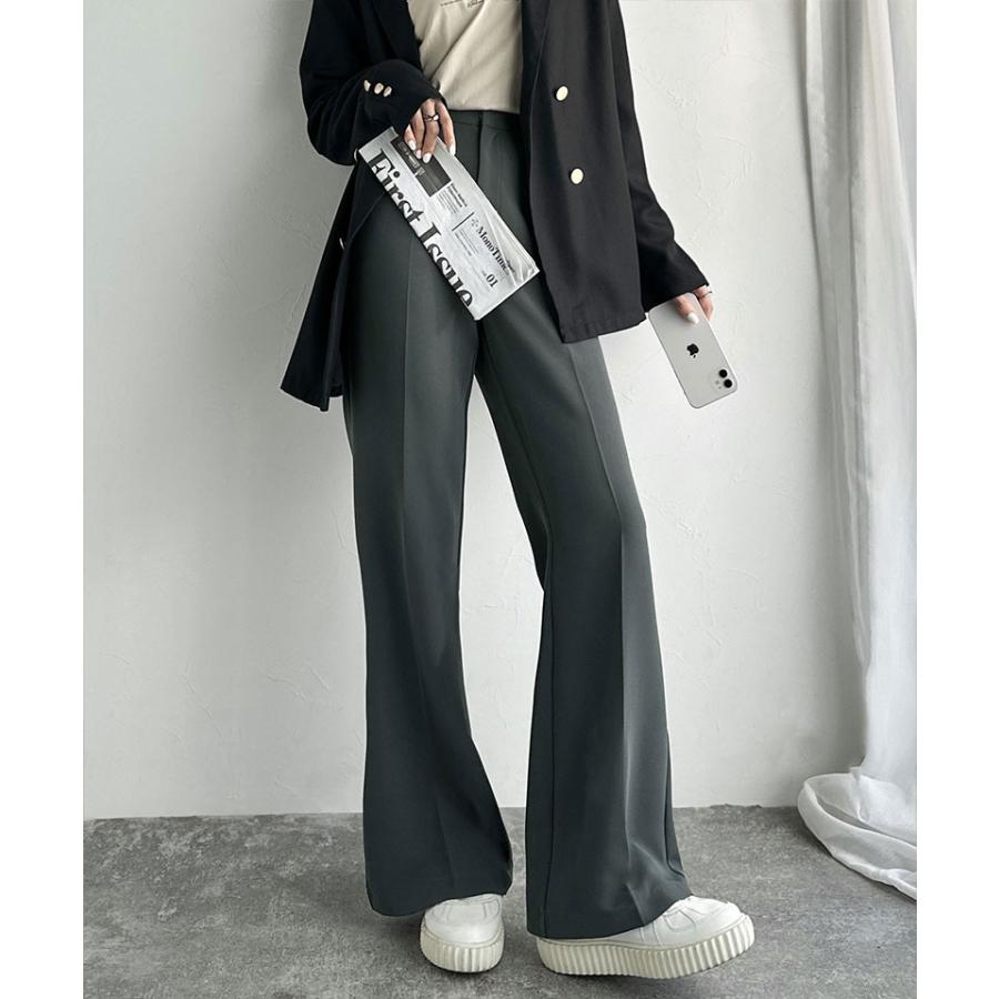 【 クラシカルエルフ classical elf 】ボトムス レディース 秋冬 パンツ 【UVカット・防しわ機能】 洗濯機 OK 美脚シルエット フレアパンツ | classicalelf | 13