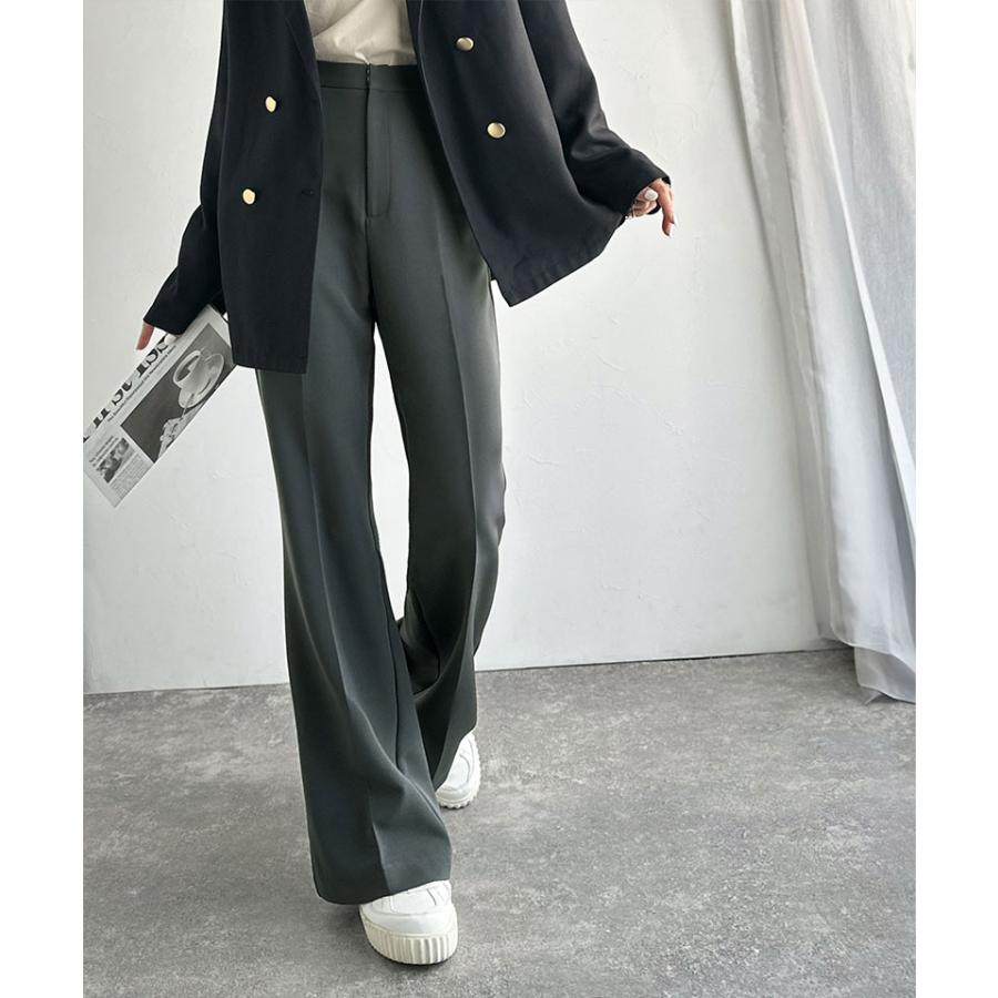 【 クラシカルエルフ classical elf 】ボトムス レディース 秋冬 パンツ 【UVカット・防しわ機能】 洗濯機 OK 美脚シルエット フレアパンツ | classicalelf | 15