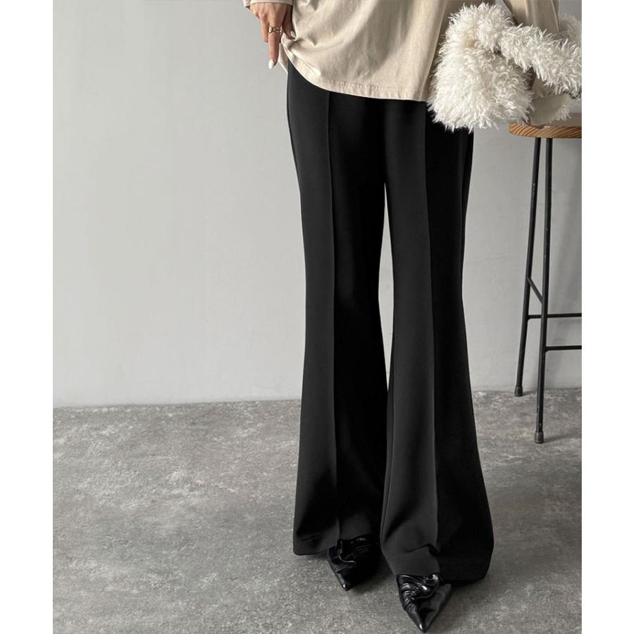 【 クラシカルエルフ classical elf 】ボトムス レディース 秋冬 パンツ 【UVカット・防しわ機能】 洗濯機 OK 美脚シルエット フレアパンツ | classicalelf | 03