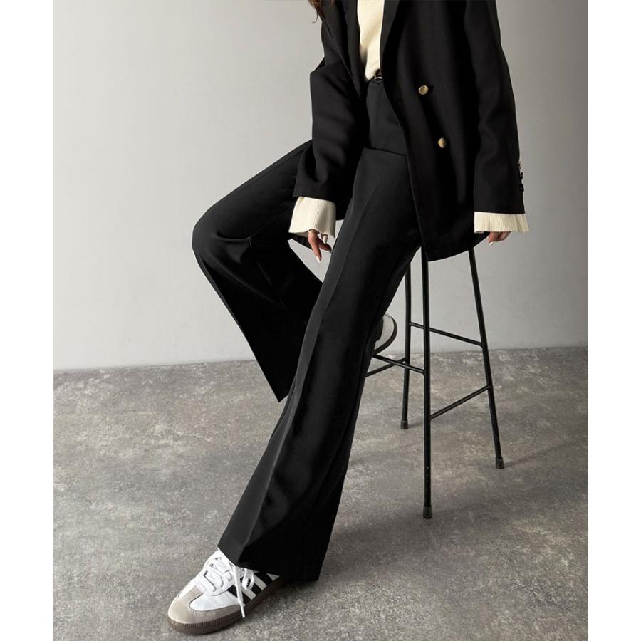 【 クラシカルエルフ classical elf 】ボトムス レディース 秋冬 パンツ 【UVカット・防しわ機能】 洗濯機 OK 美脚シルエット フレアパンツ | classicalelf | 05