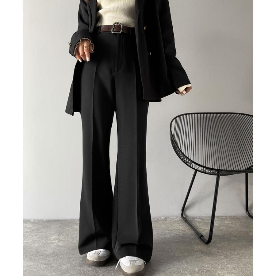 【 クラシカルエルフ classical elf 】ボトムス レディース 秋冬 パンツ 【UVカット・防しわ機能】 洗濯機 OK 美脚シルエット フレアパンツ | classicalelf | 06