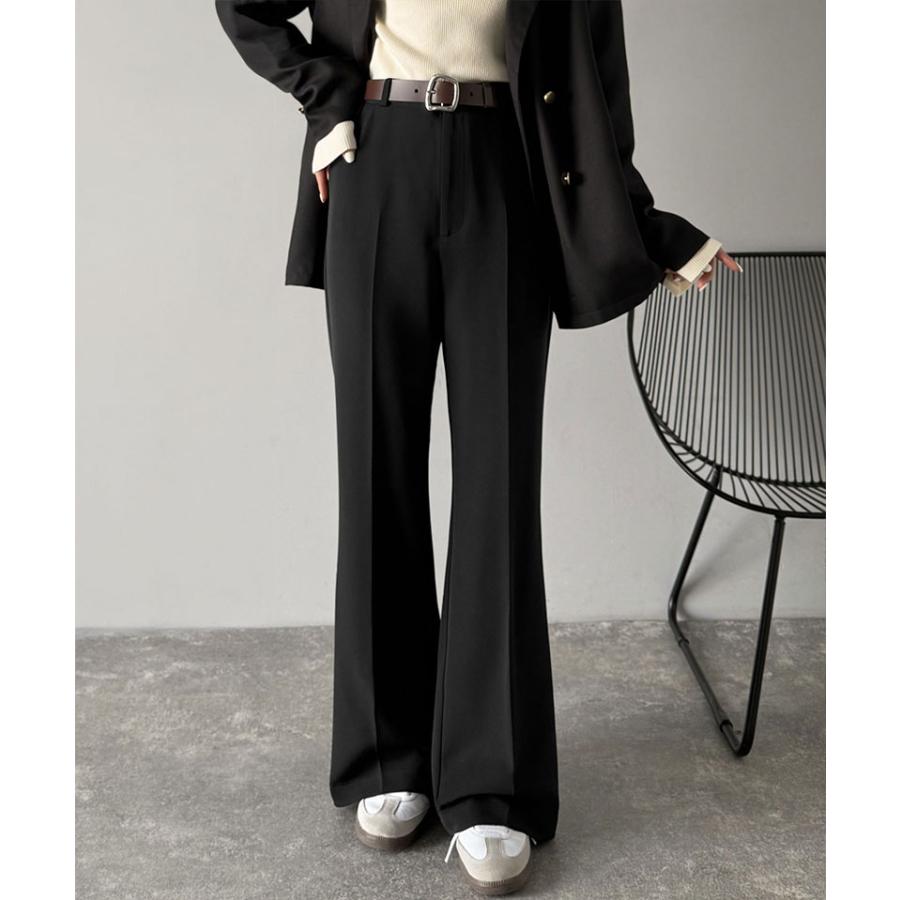 【 クラシカルエルフ classical elf 】ボトムス レディース 秋冬 パンツ 【UVカット・防しわ機能】 洗濯機 OK 美脚シルエット フレアパンツ | classicalelf | 08