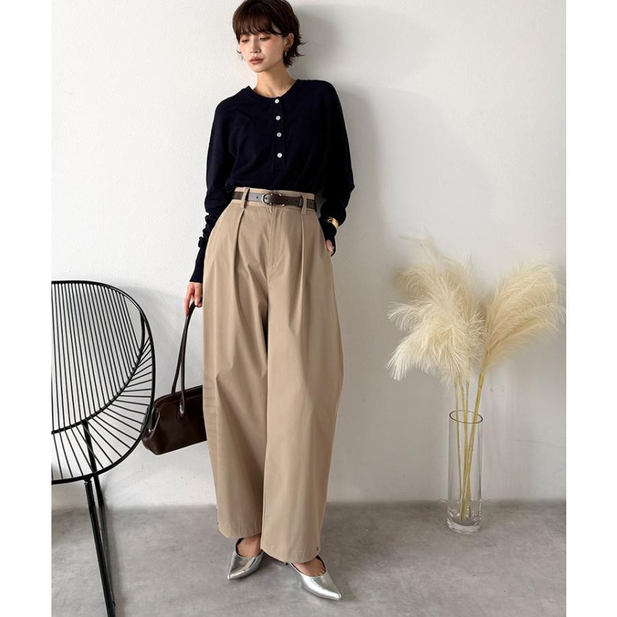 【 クラシカルエルフ classical elf 】 ボトムス レディース パンツ カーブパンツ サイドホールド 深タック 立体カーブ モード たっぷりシルエット | classicalelf | 10