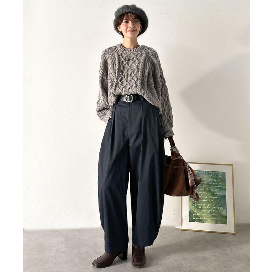 【 クラシカルエルフ classical elf 】 ボトムス レディース パンツ カーブパンツ サイドホールド 深タック 立体カーブ モード たっぷりシルエット | classicalelf | 12