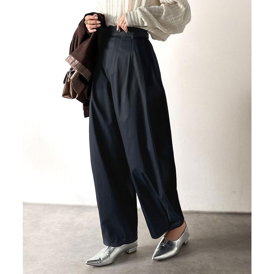 【 クラシカルエルフ classical elf 】 ボトムス レディース パンツ カーブパンツ サイドホールド 深タック 立体カーブ モード たっぷりシルエット | classicalelf | 13