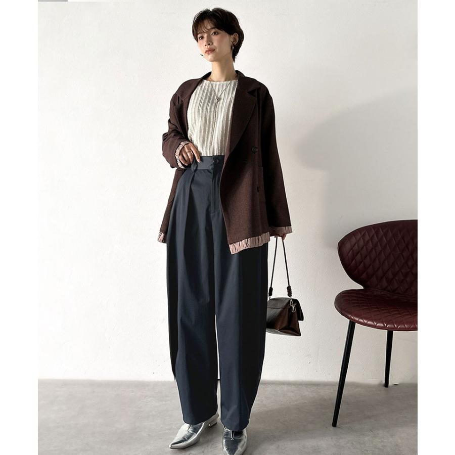 【 クラシカルエルフ classical elf 】 ボトムス レディース パンツ カーブパンツ サイドホールド 深タック 立体カーブ モード たっぷりシルエット | classicalelf | 15