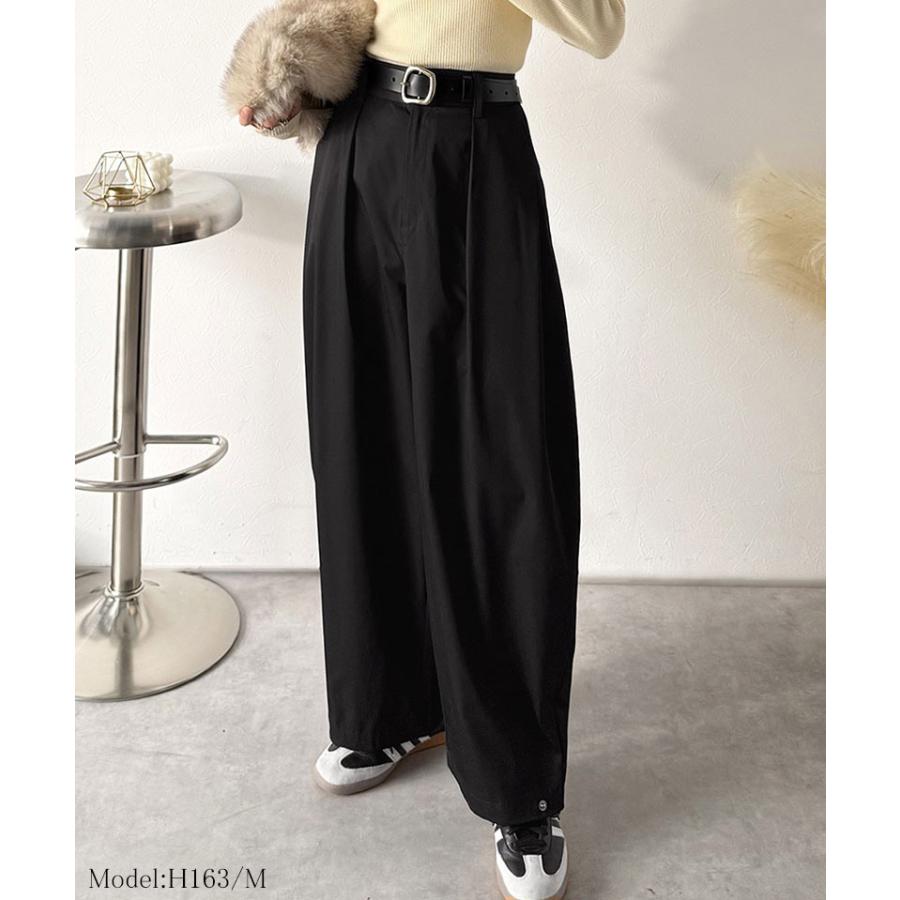 【 クラシカルエルフ classical elf 】 ボトムス レディース パンツ カーブパンツ サイドホールド 深タック 立体カーブ モード たっぷりシルエット | classicalelf | 02