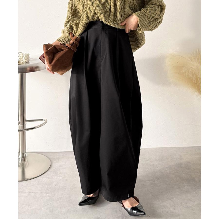 【 クラシカルエルフ classical elf 】 ボトムス レディース パンツ カーブパンツ サイドホールド 深タック 立体カーブ モード たっぷりシルエット | classicalelf | 04