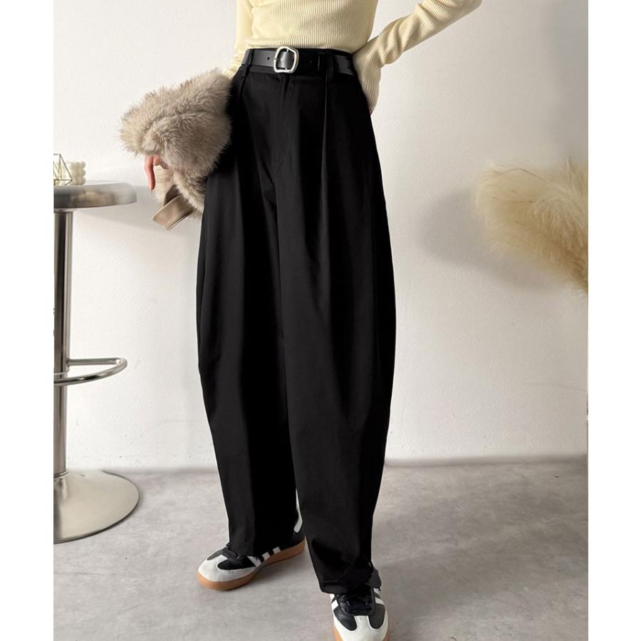 【 クラシカルエルフ classical elf 】 ボトムス レディース パンツ カーブパンツ サイドホールド 深タック 立体カーブ モード たっぷりシルエット | classicalelf | 06