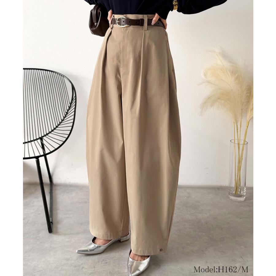 【 クラシカルエルフ classical elf 】 ボトムス レディース パンツ カーブパンツ サイドホールド 深タック 立体カーブ モード たっぷりシルエット | classicalelf | 07