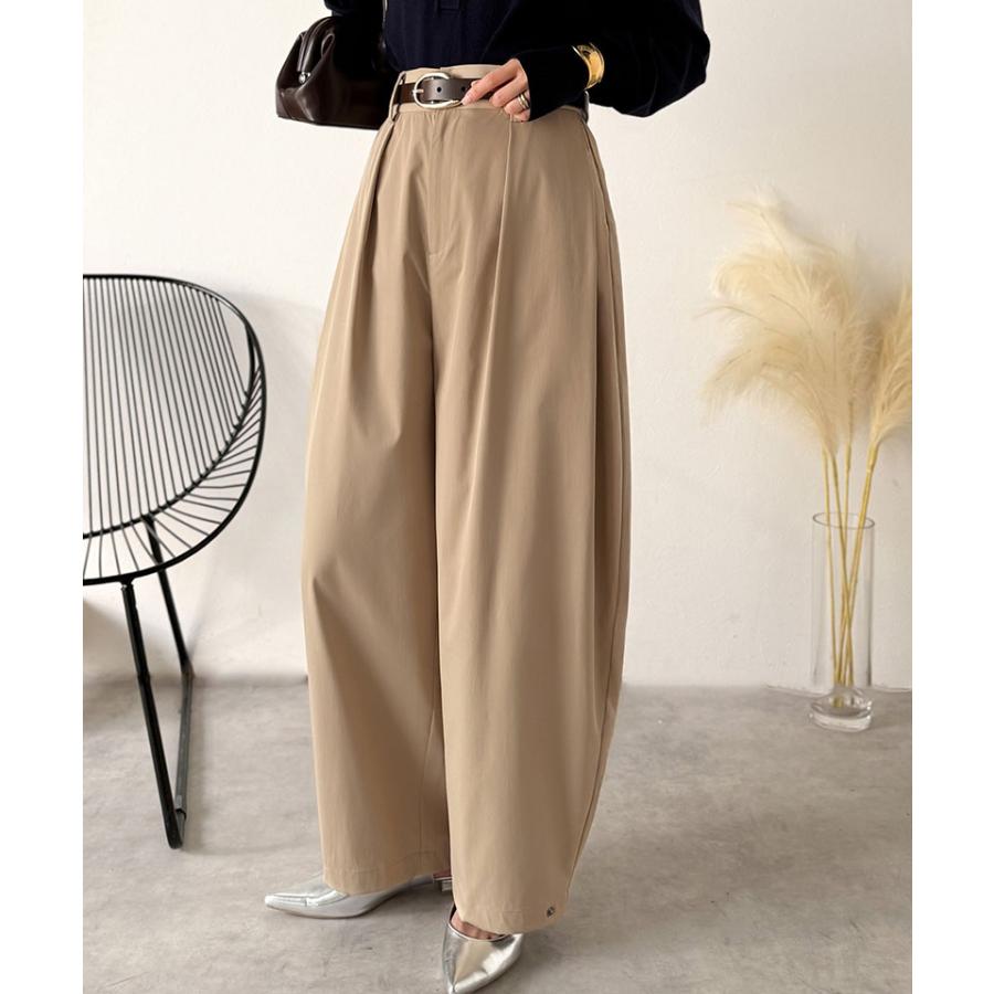 【 クラシカルエルフ classical elf 】 ボトムス レディース パンツ カーブパンツ サイドホールド 深タック 立体カーブ モード たっぷりシルエット | classicalelf | 08