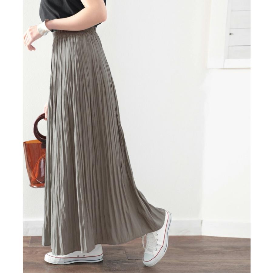 レディース 大きいサイズ ボトムス スカート マキシ丈 ロング ギャザー プリーツ ウエスト総ゴム 楽チン ポリエステルローン生地 裏地あり 薄手 軽い | classicalelf | 10