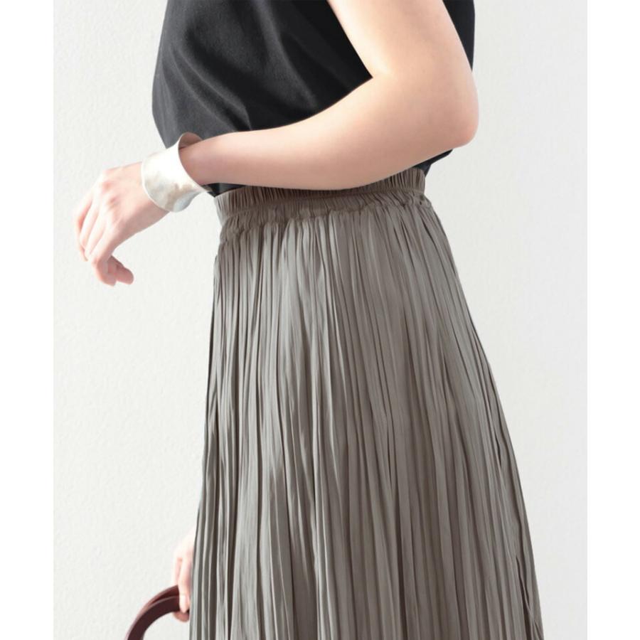 レディース 大きいサイズ ボトムス スカート マキシ丈 ロング ギャザー プリーツ ウエスト総ゴム 楽チン ポリエステルローン生地 裏地あり 薄手 軽い | classicalelf | 09
