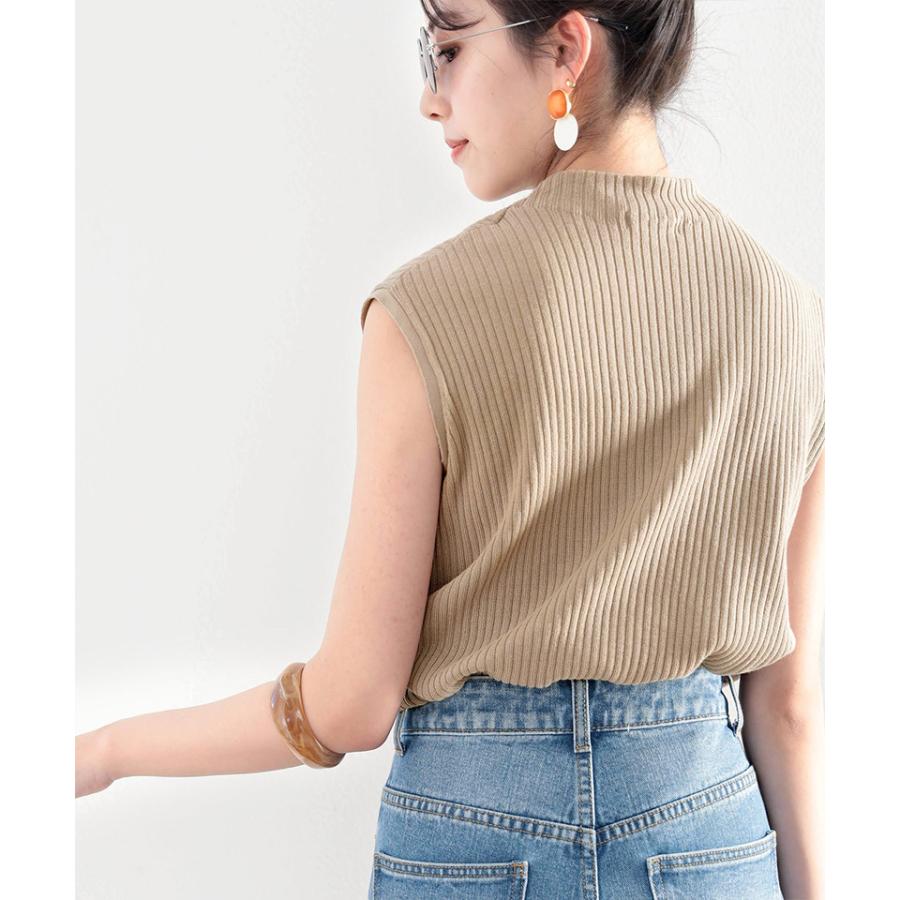 うさとの服 usaato エンジェル フレンチスリーブ ハイネック トップス もっちり柔らかい。プチハイネックフレンチスリーブサマーニット