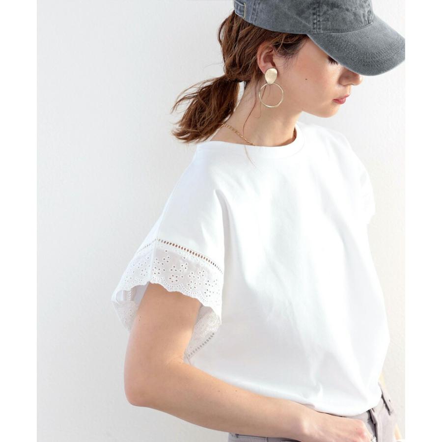 メール便 送料無料 レディース 大きいサイズ トップス プルオーバー カットソー 半袖 コットンレース 袖レース シルケット加工 綿100 お手入れ簡単 二の腕カ Ce Classical Elf Xxs 5lまで取扱 通販 Yahoo ショッピング