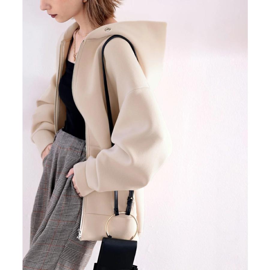 アウター パーカー ジップアップ レディース 大きいサイズ オーバーサイズ ゆったり 長袖 マシュマロ ビッグシルエット 大きめ 高見え 着回し ミドル | classicalelf | 11