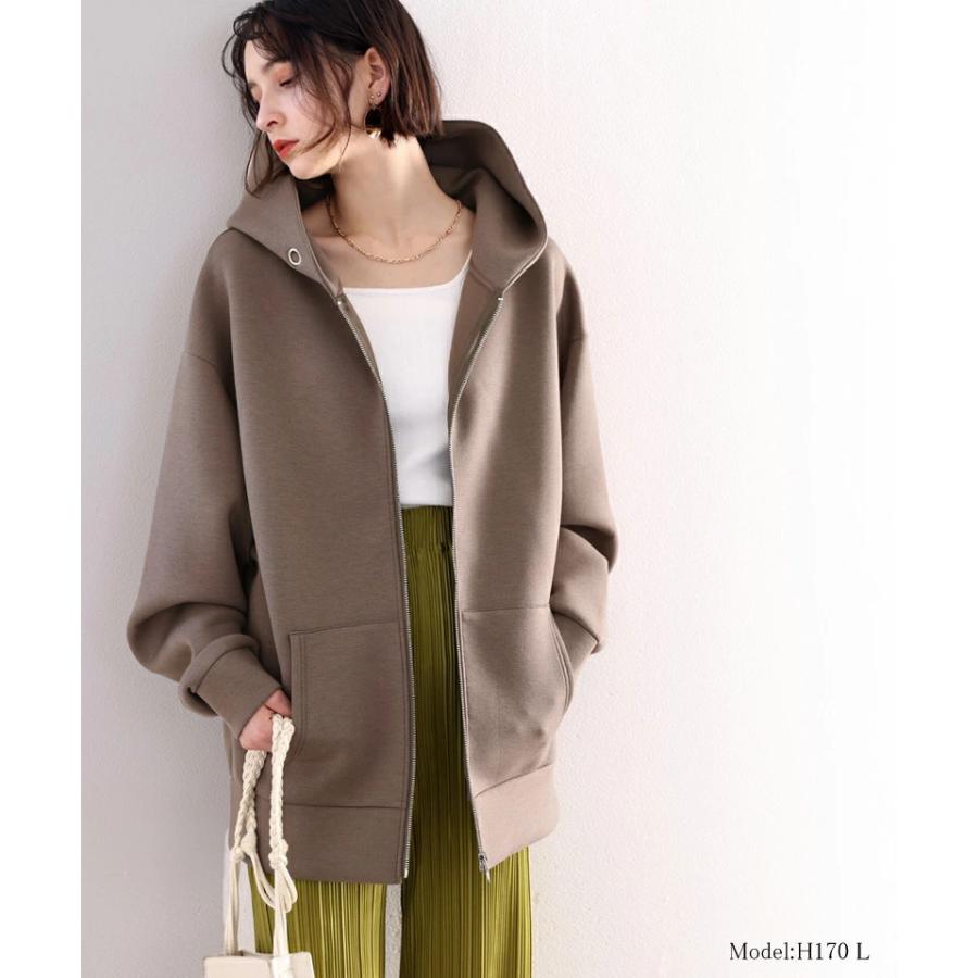 アウター パーカー ジップアップ レディース 大きいサイズ オーバーサイズ ゆったり 長袖 マシュマロ ビッグシルエット 大きめ 高見え 着回し ミドル | classicalelf | 02