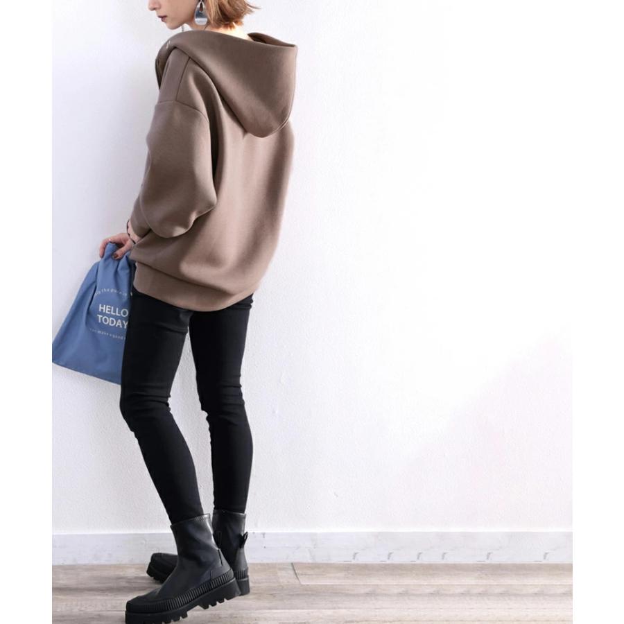 アウター パーカー ジップアップ レディース 大きいサイズ オーバーサイズ ゆったり 長袖 マシュマロ ビッグシルエット 大きめ 高見え 着回し ミドル | classicalelf | 05