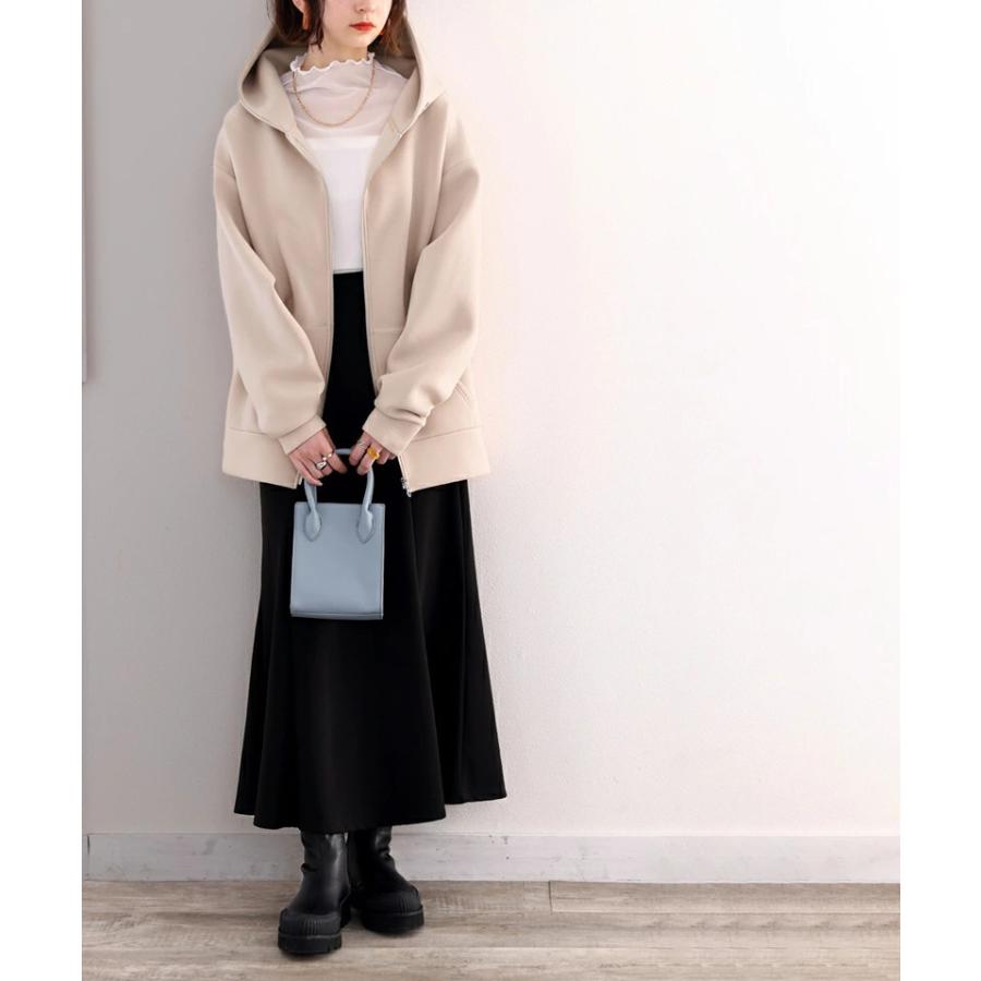 アウター パーカー ジップアップ レディース 大きいサイズ オーバーサイズ ゆったり 長袖 マシュマロ ビッグシルエット 大きめ 高見え 着回し ミドル | classicalelf | 08