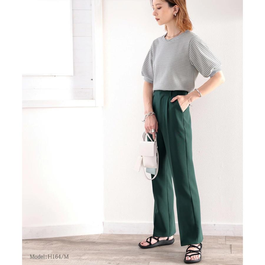 メール便  レディース 大きいサイズ トップス ニット ニットソー プルオーバー ジャガード Uネック 半袖 パフスリーブ レトロ ハニカム柄 幾何学柄 配 | classicalelf | 12