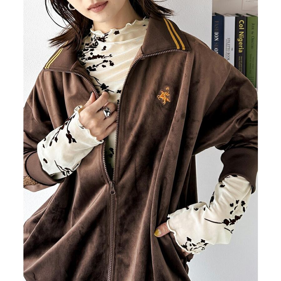 トップス Tシャツ レディース 凸凹 花柄 プリント フロッキー シアー ハイネック プルオーバー メロウ加工 レイヤードコーデ 透け感 シック | classicalelf | 11