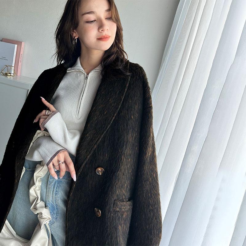 classicalelf アウター ジャケット レディース ミックス シャギー 素材