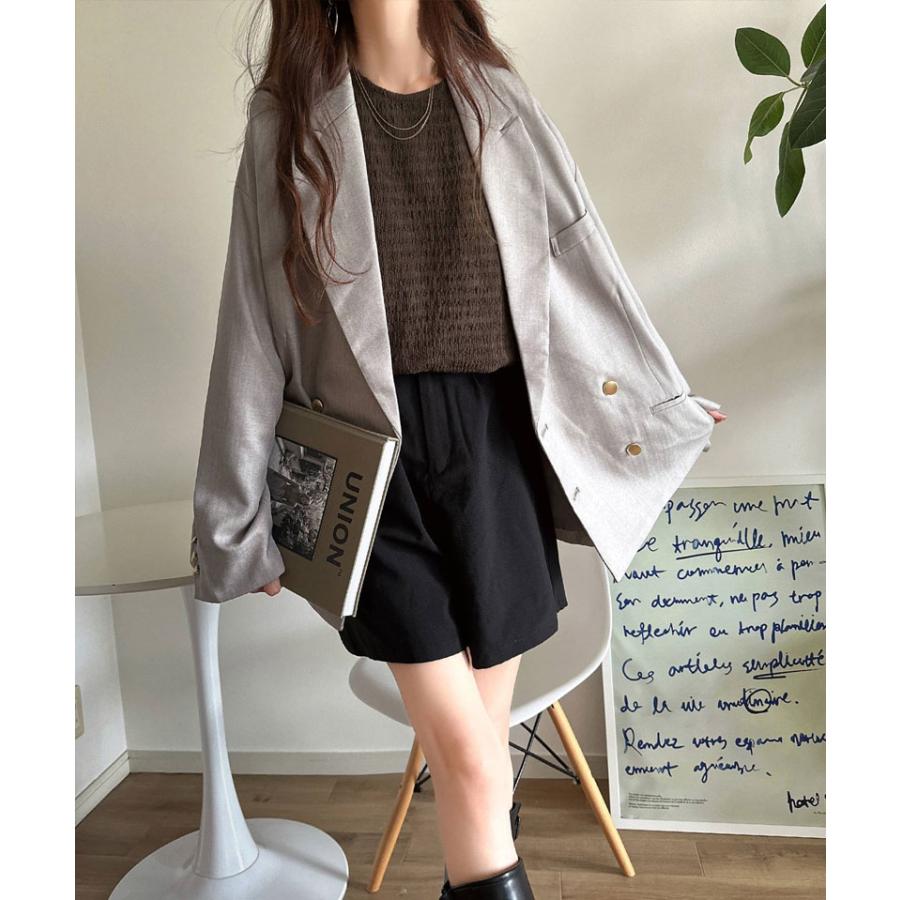 トップス Tシャツ カットソー レディース ラッフル ショルダー ジャガード フリル シャーリング プルオーバー オフィスカジュアル | classicalelf | 10