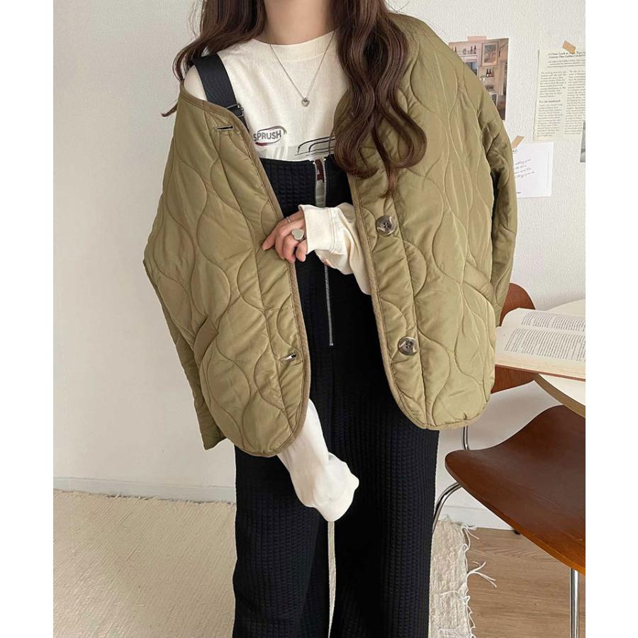 オールインワン サロペット レディース 膨れ ジャガード 素材 フロント ジップ サロペット パンツ オーバーサイズ ロングシーズン レイヤード | classicalelf | 07