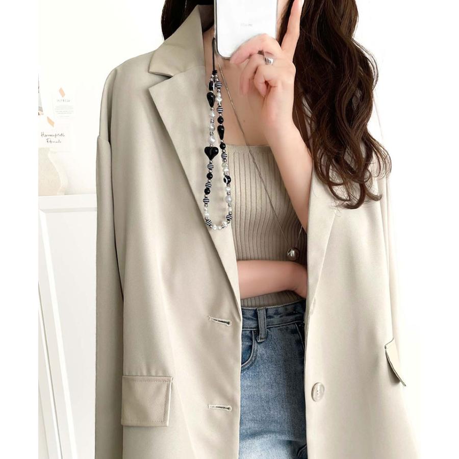 アウター ジャケット レディース レザー ライク 切替 ダブル テーラード JK 上品見え サイド | classicalelf | 09