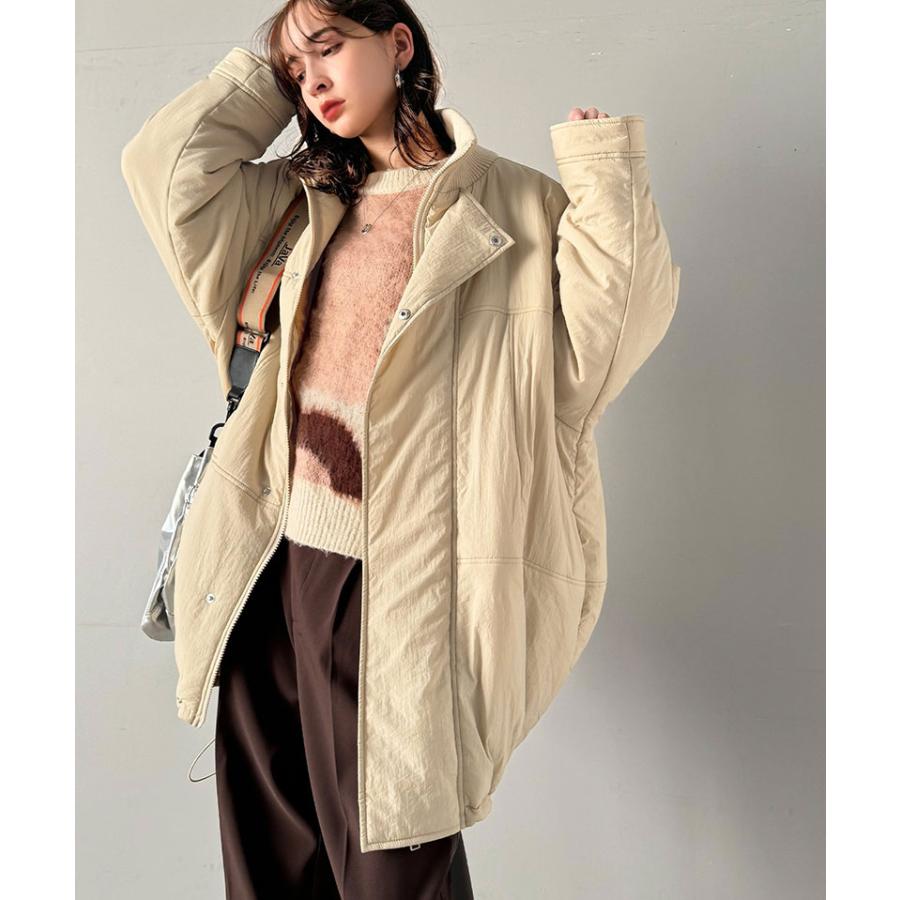 アウター ジャケット レディース 襟 リブ 裾 ドロスト 付き 中綿 モンスターアウター 男女兼用 ユニセックス メンズ ゆるっと オーバーサイズ | classicalelf | 11