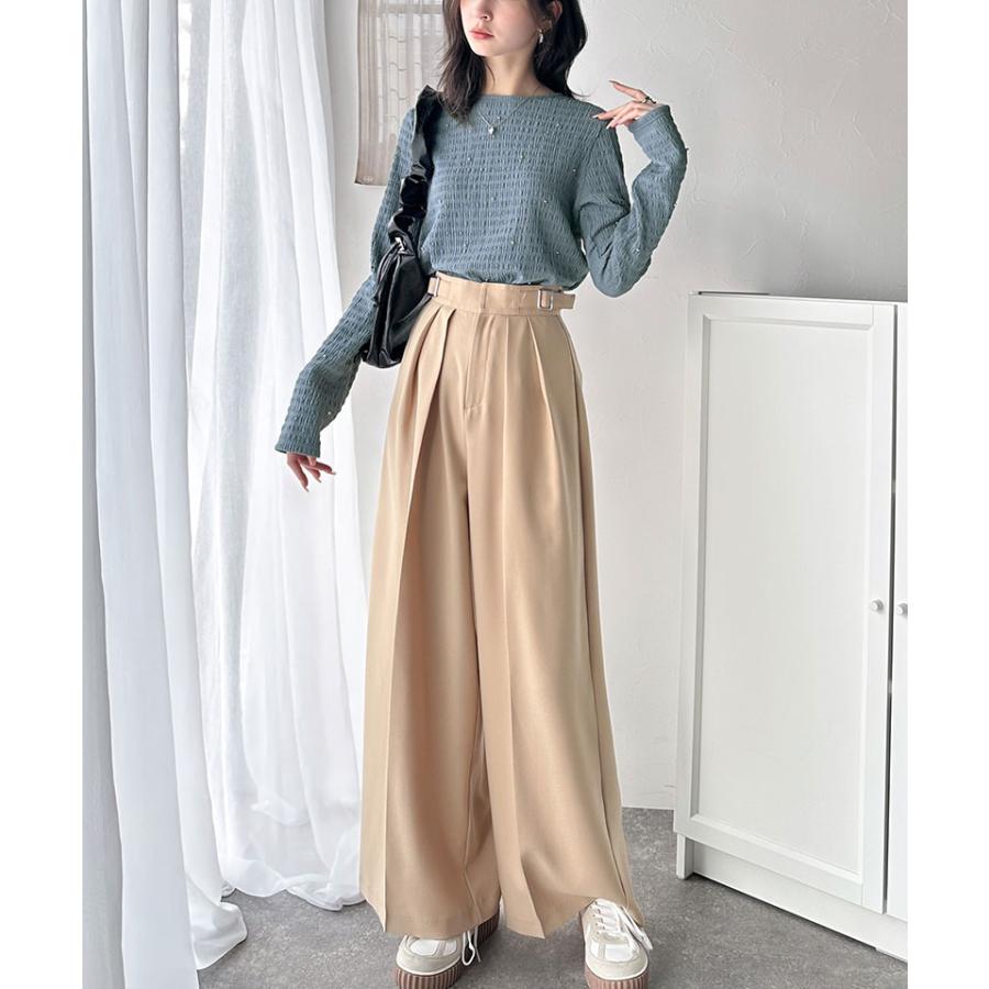 トップス ニット レディース 煌めく ビジュー ドット シャーリング 風 ジャガード 素材 プルオーバー 長袖 インナー レイヤードコーデ ゆるっと | classicalelf | 15