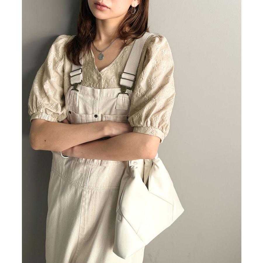 【 クラシカルエルフ classical elf 】 ブラウス レディース 半袖 レース トップス ショート丈 花柄 フラワー Vネック 綿100％ 大人っぽい | classicalelf | 15