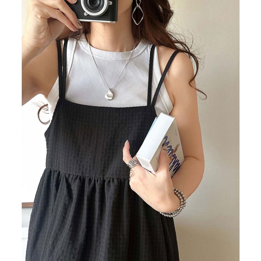 クラシカルエルフ classical elf ワンピース 夏 レディース キャミワンピ ギンガムチェック 主役級 ダブルストラップ バックオープン 大人 | classicalelf | 03