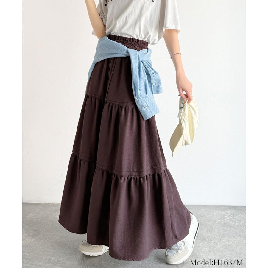 【 クラシカルエルフ classical elf 】 ボトムス スカート レディース ガーデンコア 3段 ティアード SK ロング丈 華やか ふんわり | classicalelf | 13