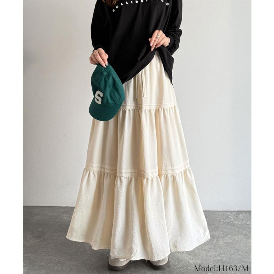 【 クラシカルエルフ classical elf 】 ボトムス スカート レディース ガーデンコア 3段 ティアード SK ロング丈 華やか ふんわり | classicalelf | 02