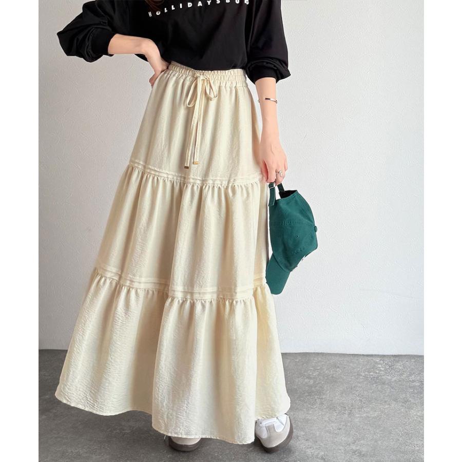 【 クラシカルエルフ classical elf 】 ボトムス スカート レディース ガーデンコア 3段 ティアード SK ロング丈 華やか ふんわり | classicalelf | 03
