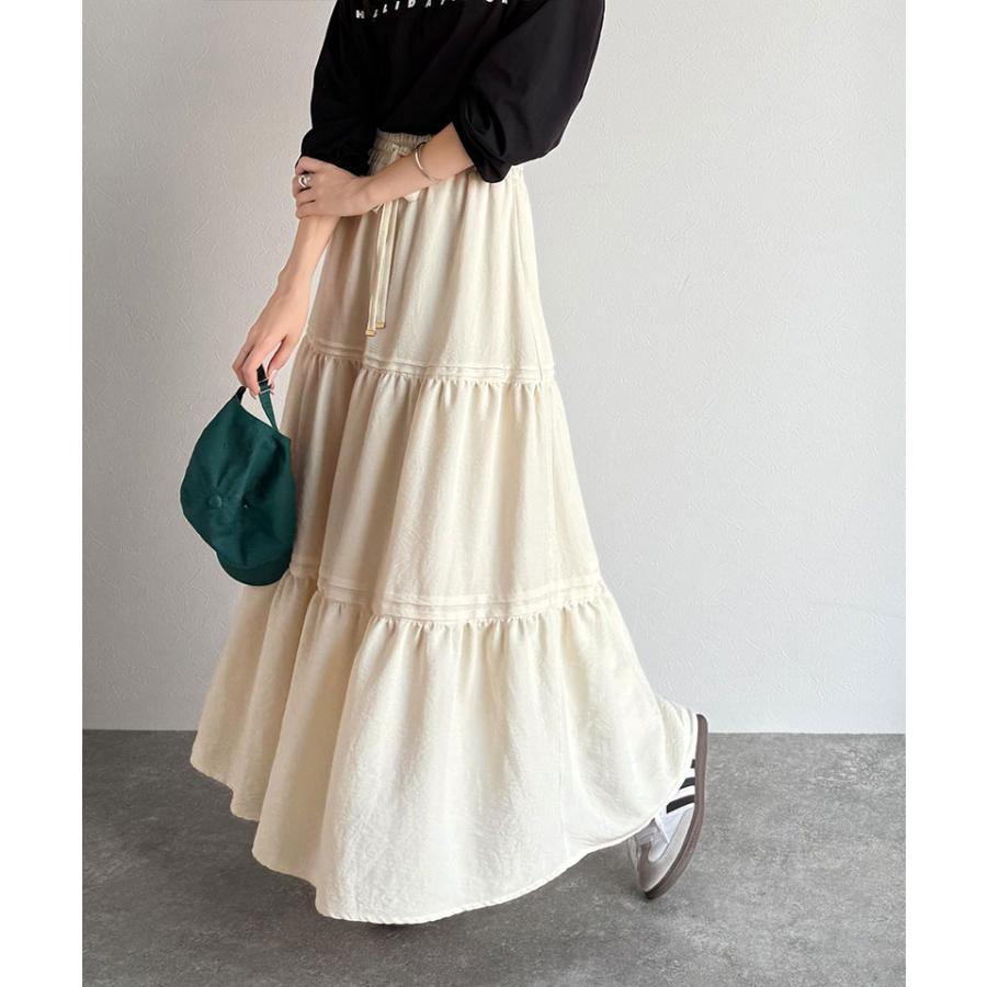 【 クラシカルエルフ classical elf 】 ボトムス スカート レディース ガーデンコア 3段 ティアード SK ロング丈 華やか ふんわり | classicalelf | 04