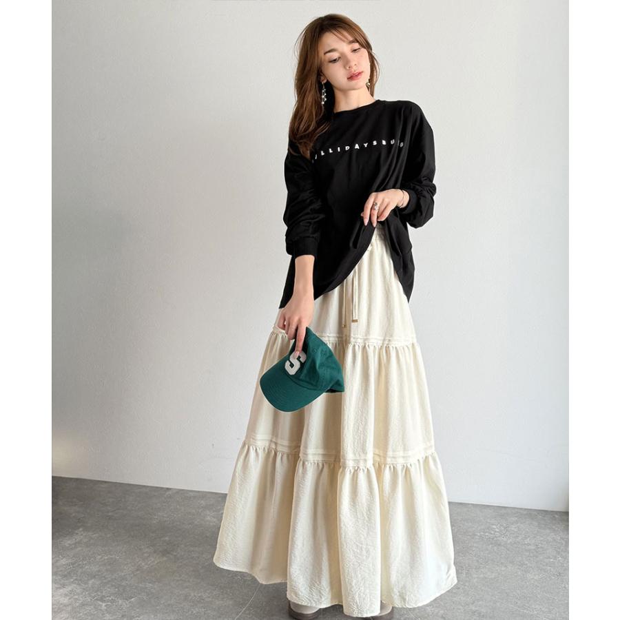 【 クラシカルエルフ classical elf 】 ボトムス スカート レディース ガーデンコア 3段 ティアード SK ロング丈 華やか ふんわり | classicalelf | 05