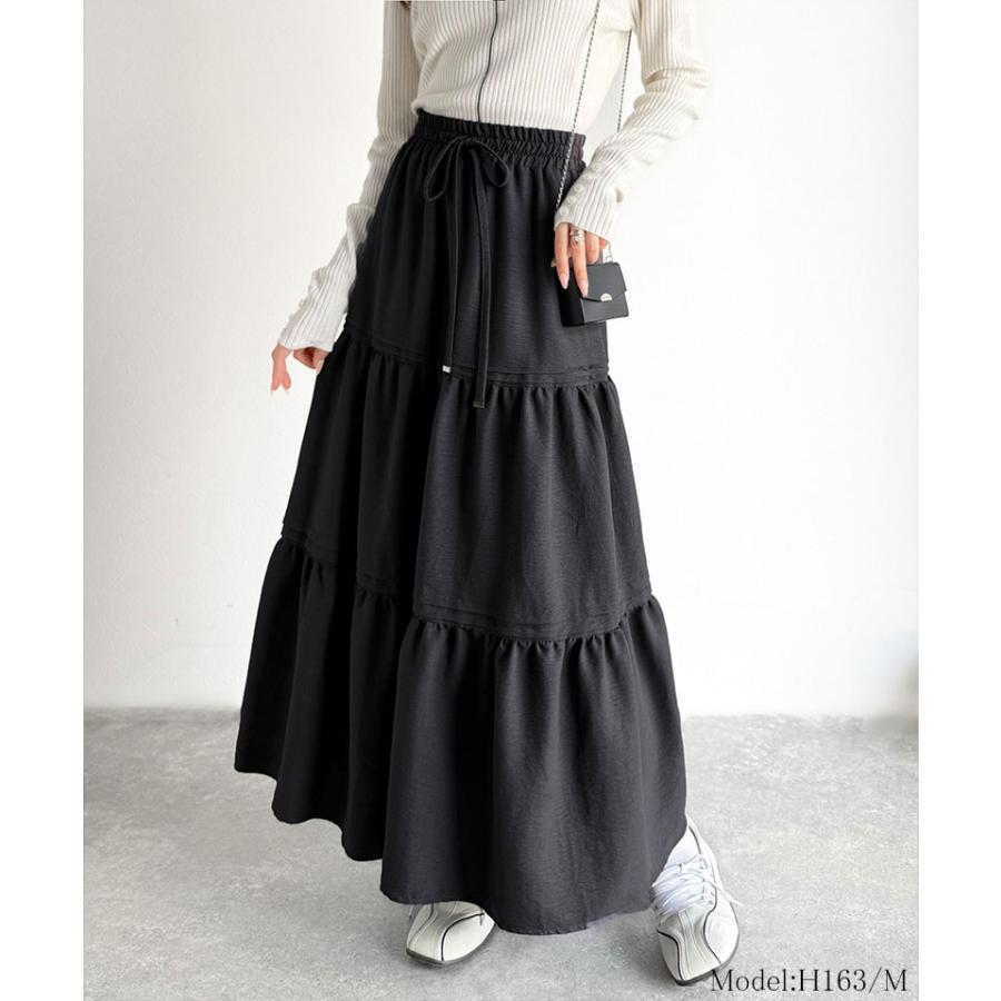 【 クラシカルエルフ classical elf 】 ボトムス スカート レディース ガーデンコア 3段 ティアード SK ロング丈 華やか ふんわり | classicalelf | 06