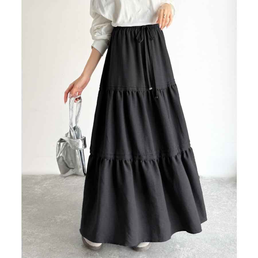 【 クラシカルエルフ classical elf 】 ボトムス スカート レディース ガーデンコア 3段 ティアード SK ロング丈 華やか ふんわり | classicalelf | 07